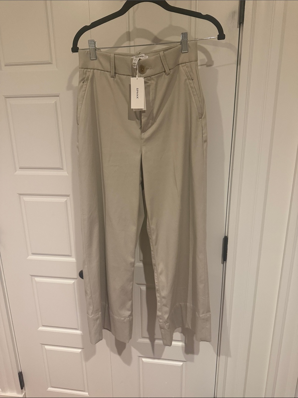 Stretch Twill Wide Leg Pant in Bone